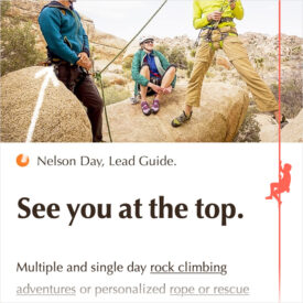 cuadro estatico de alpinista animado