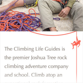 cuadro estatico de alpinista animado