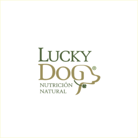 Diseño de identidad visual para Lucky Dog en versión vertical