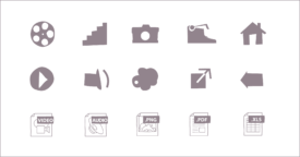 Diseño de iconografía para pagina web con estilo orgánico